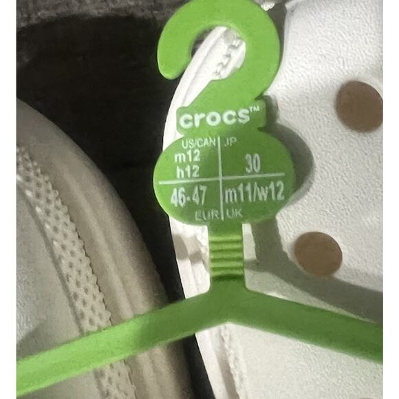 CROCS Unisex STOMP CLOG 209347-0WV White Chalk Platform Lift Size Mens 12 - Picture 2 of 14